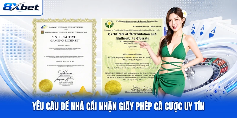 Yêu cầu để nhà cái nhận giấy phép cá cược uy tín Yêu cầu để nhà cái nhận giấy phép cá cược uy tín